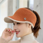 2021 Hats For Women Autumn Winter Sports Empty Top Caps Female Knitted Warm Baseball Cap Fashion Running Golf Sun Hat - Image 5