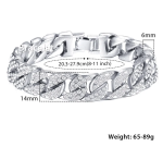 Miami Curb Cuban Chain Bracelet For Men Gold - Image 8