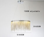 Postmodern Style Living Room Chain Led Chandelier Nordic Creative Bedroom Dining room Cloth Store Tassel Chain Light Fixtures - Image 10