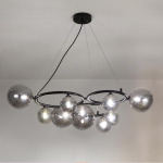 New Design LED Ceiling Lamp Transparent Gray White Glass Cord Hanging Adjustable Lighting Fixtures G9 For Parlor Bedroom Diner - Image 3