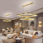 New modern Ceiling chandelier living room concise pendent lamp  dining room square Nordic lamps led Ceiling living room lights - Image 3