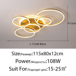 Modern LED Gold Black Chandeliers Lighting For Living Study Room Dimmable Indoor Lamps Parlor Foyer Lustres Lampadario Luminaire - Image 10