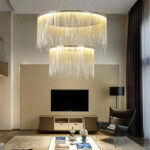 Postmodern Style Living Room Chain Led Chandelier Nordic Creative Bedroom Dining room Cloth Store Tassel Chain Light Fixtures - Image 6