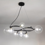 New Design LED Ceiling Lamp Transparent Gray White Glass Cord Hanging Adjustable Lighting Fixtures G9 For Parlor Bedroom Diner - Image 5