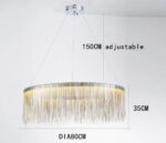 Postmodern Style Living Room Chain Led Chandelier Nordic Creative Bedroom Dining room Cloth Store Tassel Chain Light Fixtures - Image 7