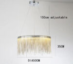Postmodern Style Living Room Chain Led Chandelier Nordic Creative Bedroom Dining room Cloth Store Tassel Chain Light Fixtures - Image 9