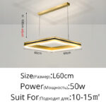 New modern Ceiling chandelier living room concise pendent lamp  dining room square Nordic lamps led Ceiling living room lights - Image 17