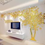 Large Size Wall Sticker Tree Decorative 3D DIY Art TV Background Wallpaper Home Decor Living Room Acrylic interior stickers - Image 2