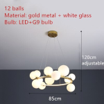Clear Glass Bubble LED Chandelier Hall Parlor Lighting Fixtures Restaurant Bedroom Modern Hanglamp Cord Adjustable G9 Loft Deco - Image 19