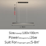 New modern Ceiling chandelier living room concise pendent lamp  dining room square Nordic lamps led Ceiling living room lights - Image 9