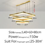 New modern Ceiling chandelier living room concise pendent lamp  dining room square Nordic lamps led Ceiling living room lights - Image 12