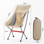 Portable Folding Camping Chair Outdoor Moon Chair Collapsible Foot Stool For Hiking Picnic Fishing Chairs Seat Tools - Image 13