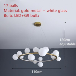 Clear Glass Bubble LED Chandelier Hall Parlor Lighting Fixtures Restaurant Bedroom Modern Hanglamp Cord Adjustable G9 Loft Deco - Image 16