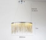 Postmodern Style Living Room Chain Led Chandelier Nordic Creative Bedroom Dining room Cloth Store Tassel Chain Light Fixtures - Image 16
