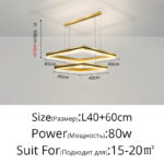 New modern Ceiling chandelier living room concise pendent lamp  dining room square Nordic lamps led Ceiling living room lights - Image 8