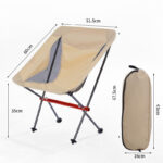 Portable Folding Camping Chair Outdoor Moon Chair Collapsible Foot Stool For Hiking Picnic Fishing Chairs Seat Tools - Image 14