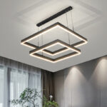 New modern Ceiling chandelier living room concise pendent lamp  dining room square Nordic lamps led Ceiling living room lights - Image 2