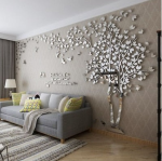Large Size Wall Sticker Tree Decorative 3D DIY Art TV Background Wallpaper Home Decor Living Room Acrylic interior stickers - Image 9