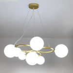 New Design LED Ceiling Lamp Transparent Gray White Glass Cord Hanging Adjustable Lighting Fixtures G9 For Parlor Bedroom Diner - Image 6