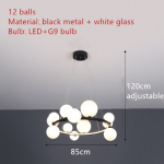 Clear Glass Bubble LED Chandelier Hall Parlor Lighting Fixtures Restaurant Bedroom Modern Hanglamp Cord Adjustable G9 Loft Deco - Image 17