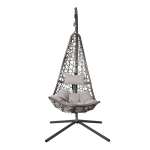 JARDINA Outdoor Swing Patio Wicker Hammock Hanging Egg Chair with Stand and Cushions - Image 2