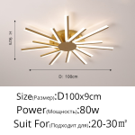 Acrylic Chandelier Bedroom Living Room Indoor Lighting Lamp Gold Black white color lamp flower shape Dropship AC85-260V deco - Image 10