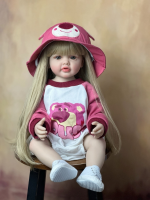 Realistic Full Silicone Body 55 CM 22 Inch Brown Long Hair Lifelike Reborn Baby Girl Doll Toy Princess Toddler Bebe - Image 14
