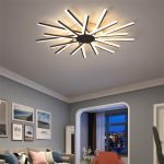 Acrylic Chandelier Bedroom Living Room Indoor Lighting Lamp Gold Black white color lamp flower shape Dropship AC85-260V deco - Image 2