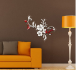 1 Set of Exquisite Flower 3D Mirror Wall Stickers Detachable Decals Art Muralist with Bedroom TV Acrylic Background Decoration - Image 5
