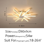 Acrylic Chandelier Bedroom Living Room Indoor Lighting Lamp Gold Black white color lamp flower shape Dropship AC85-260V deco - Image 11