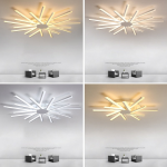 Acrylic Chandelier Bedroom Living Room Indoor Lighting Lamp Gold Black white color lamp flower shape Dropship AC85-260V deco - Image 6