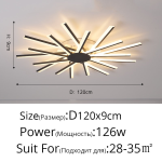 Acrylic Chandelier Bedroom Living Room Indoor Lighting Lamp Gold Black white color lamp flower shape Dropship AC85-260V deco - Image 7