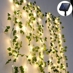 Solar Vine String Lights Outdoor Water Resistant Ivy Lights LED Artificial Rattan Green Plant Decoration Maple Leaf Garland Lamp - Image 6