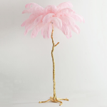 Nordic Ostrich Feather Floor Lamp Stand Light Copper Modern Interior Lighting Decor Home Floor Lights Luminaria Ostrich Feather - Image 13