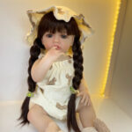 Realistic Full Silicone Body 55 CM 22 Inch Brown Long Hair Lifelike Reborn Baby Girl Doll Toy Princess Toddler Bebe - Image 2