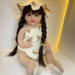 Realistic Full Silicone Body 55 CM 22 Inch Brown Long Hair Lifelike Reborn Baby Girl Doll Toy Princess Toddler Bebe - Image 5