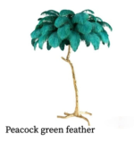 Nordic Ostrich Feather Floor Lamp Stand Light Copper Modern Interior Lighting Decor Home Floor Lights Luminaria Ostrich Feather - Image 15
