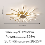 Acrylic Chandelier Bedroom Living Room Indoor Lighting Lamp Gold Black white color lamp flower shape Dropship AC85-260V deco - Image 13