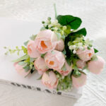 YRMSF Artificial Flowers 12 Head Pink Silk Peony Artificial Fake Flower for DIY Wedding Party Bride Home Plant Decoration Flower - Image 6