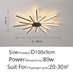 Acrylic Chandelier Bedroom Living Room Indoor Lighting Lamp Gold Black white color lamp flower shape Dropship AC85-260V deco - Image 18