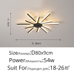 Acrylic Chandelier Bedroom Living Room Indoor Lighting Lamp Gold Black white color lamp flower shape Dropship AC85-260V deco - Image 15