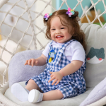 Mila Rooted Long Hair 6month Baby Doll - Image 4