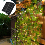 Solar Vine String Lights Outdoor Water Resistant Ivy Lights LED Artificial Rattan Green Plant Decoration Maple Leaf Garland Lamp - Image 2