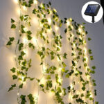 Solar Vine String Lights Outdoor Water Resistant Ivy Lights LED Artificial Rattan Green Plant Decoration Maple Leaf Garland Lamp - Image 3