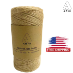 ARHI 500FT Natural Jute Twine Rope 3mm 3Ply for Gardening & Packing Craft USA